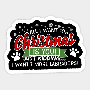 Christmas Gift for Labrador Lovers Sticker